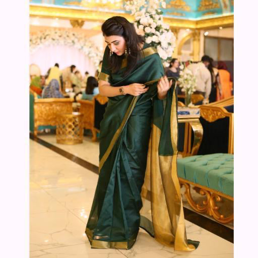 Bordered Garnet Stitched Saree