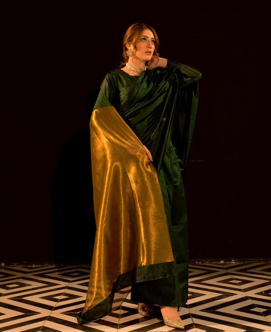 Green Garnet Stitched saree