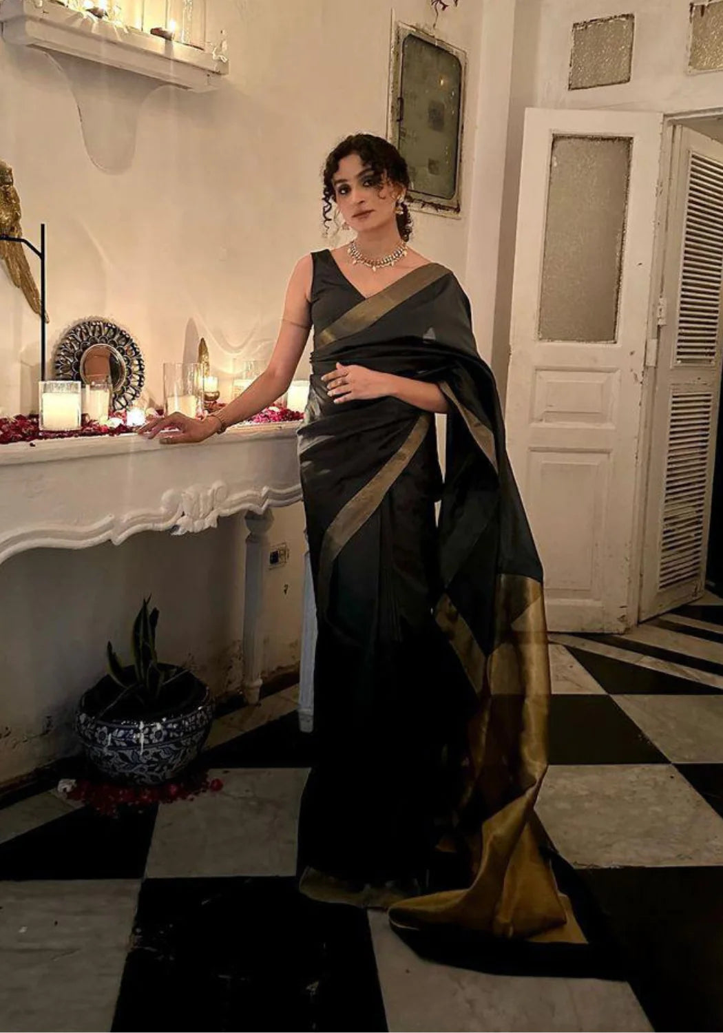 Royalty in Loom Silk Stitched Saree