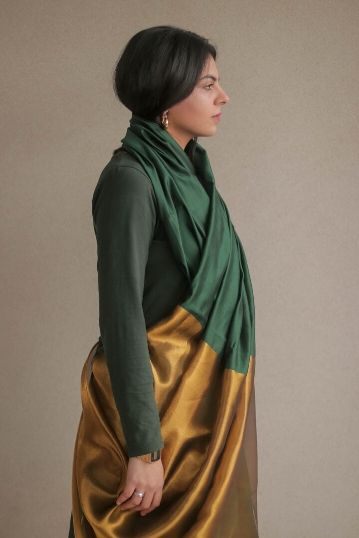 Green Garnet Stitched saree