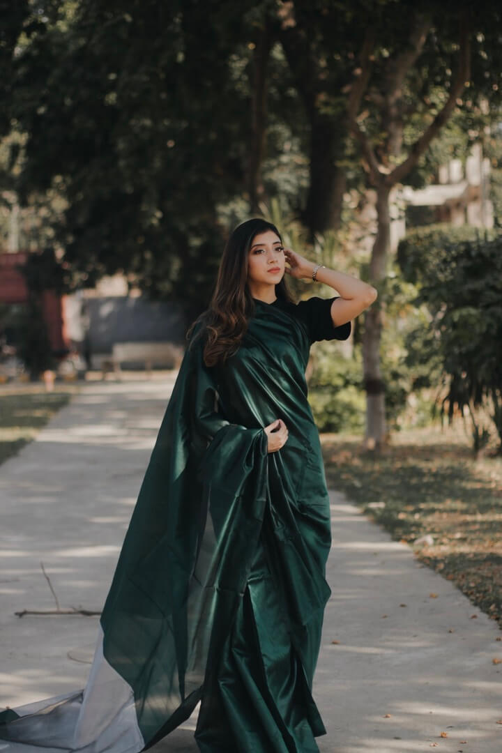 Green Garnet with Silver