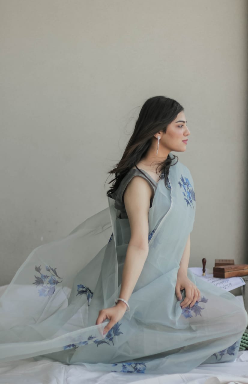 Surmai Stitched saree