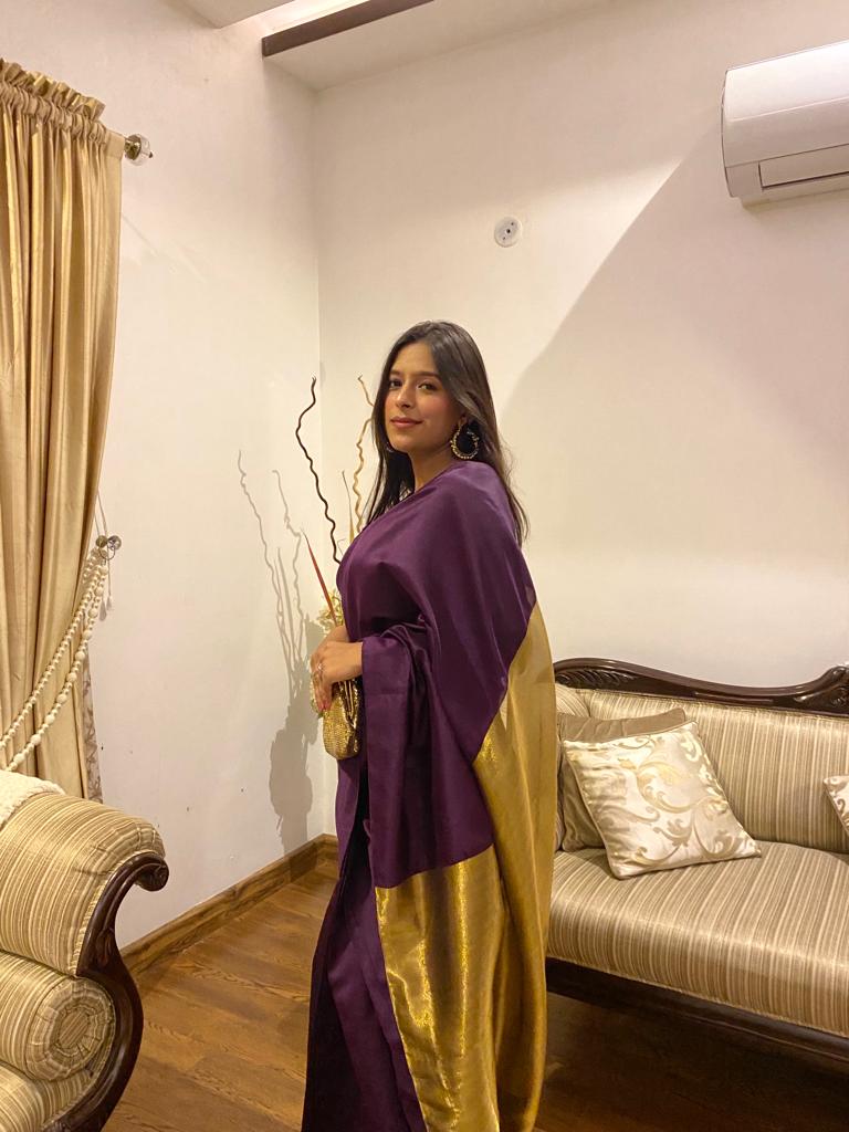 Purple Rain Stitched Saree