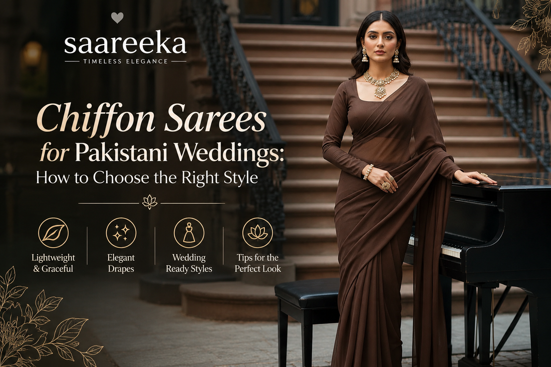 Chiffon Sarees for Pakistani Weddings: How to Choose the Right Style