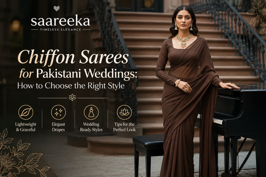 Chiffon Sarees for Pakistani Weddings: How to Choose the Right Style