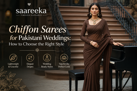 Chiffon Sarees for Pakistani Weddings: How to Choose the Right Style