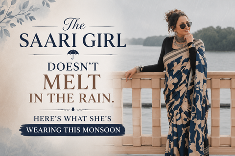 The Saari Girl Doesn't Melt in the Rain. Here's What She's Wearing This Monsoon