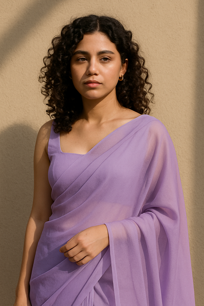 Lilac-Solid Chiffon