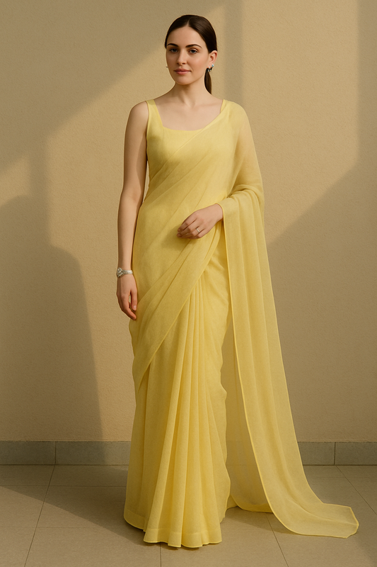 Butter Yellow-solid chiffon