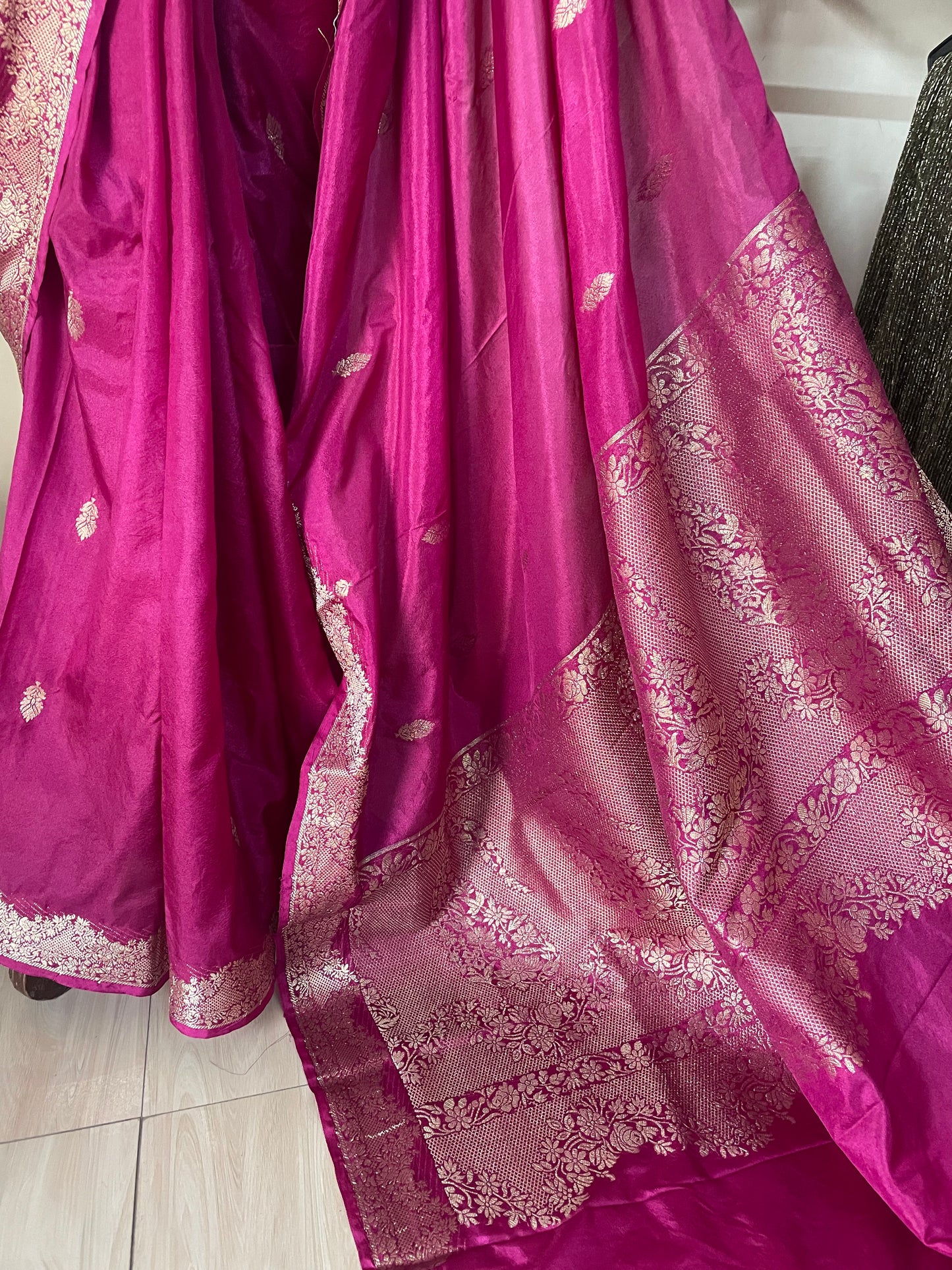 Hot Pink  Banarsi Saree