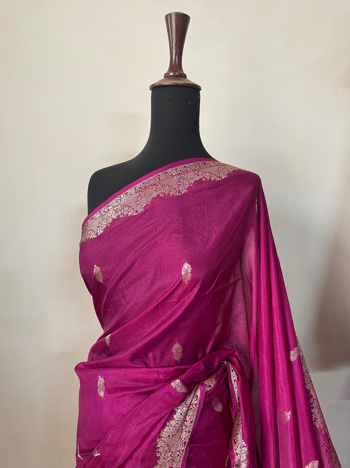 Hot Pink  Banarsi Saree
