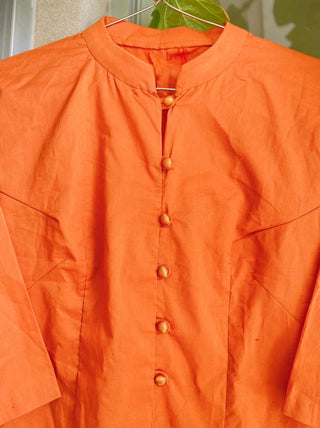 Orange cotton blouse