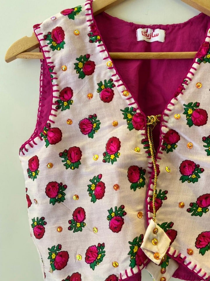White floral koti
