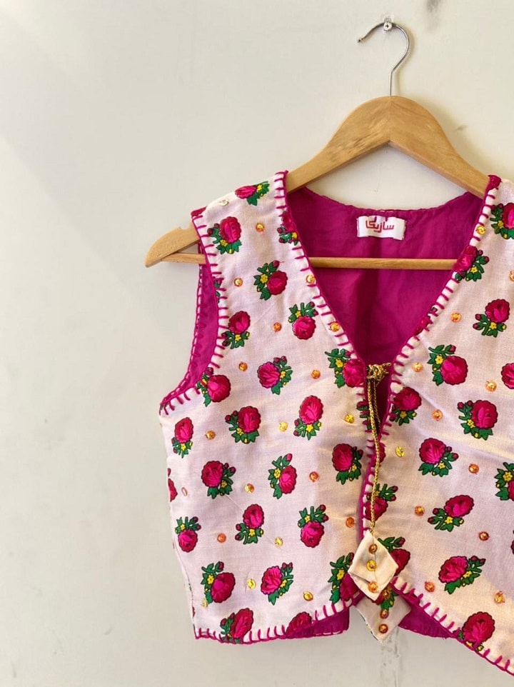 White floral koti