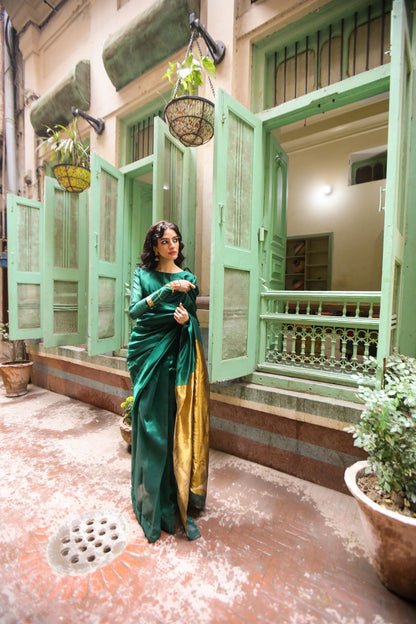 Green Garnet Stitched saree